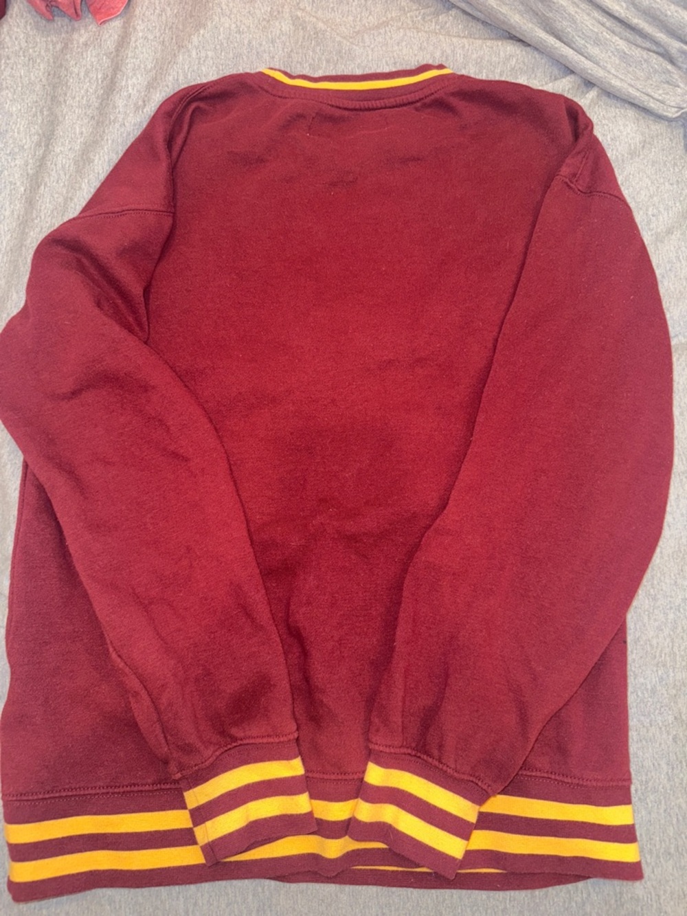 Burgundy Sweatshirt with Gold Letter M and Mickey Accent - Picture 5 of 5